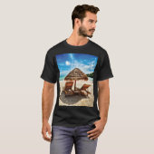 Hemelwolf op beach throw pillow t-shirt (Voorkant volledig)