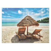 Hemelwolf op beach throw pillow tafelkleed (Voorkant (Horizontaal))