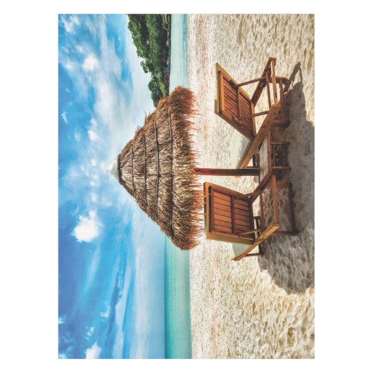 Hemelwolf op beach throw pillow tafelkleed (Voorkant)