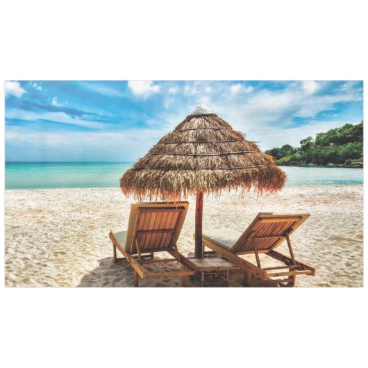 Hemelwolf op beach throw pillow tafelkleed (Voorkant (Horizontaal))