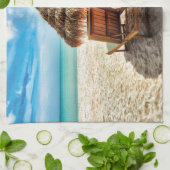 Hemelwolf op beach throw pillow theedoek (Gevouwen)