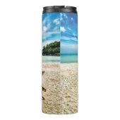 Hemelwolf op beach throw pillow thermosbeker (Achterkant)