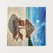 Hemelwolf op beach throw pillow wandkleed (Voorkant (horizontaal))