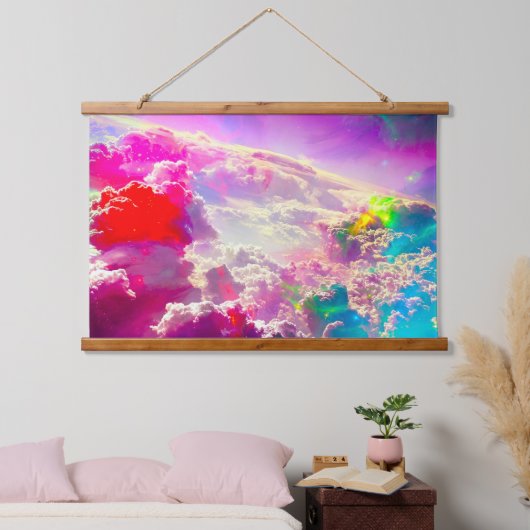 hemelwolken hangend wandkleed (Slaapkamer)