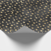 hemelzee en sterrenmagisch patroon cadeaupapier (Hoek)