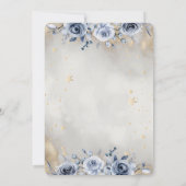 Hemelzon, Blauwe Maan Rozen Bruidslunch Kaart (Achterkant)