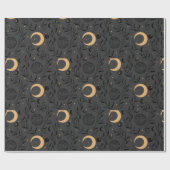 Hemelzon en maan patroon cadeaupapier (Vlak)