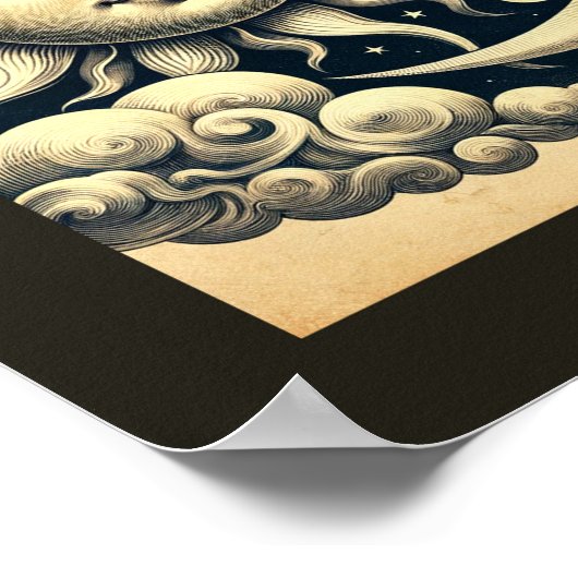  hemelzon & maan poster (Hoek)