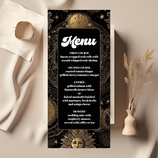 Hemelzwart Gouden Bruiloft Menu