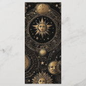Hemelzwart Gouden Bruiloft Menu (Achterkant)