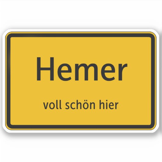 Hemer Aufkleber Sticker Autoaufkleber (Voorkant)