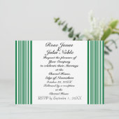 Hemera (Green) Wedding Invitation Kaart (Staand voorkant)