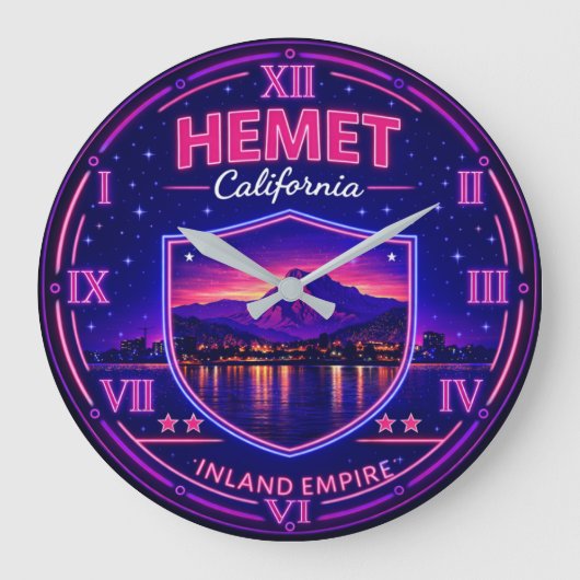 Hemet California Mountain Reflection Grote Klok (Voorkant)