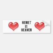 HEMET IS HEAVEN BUMPERSTICKER (Voorkant)