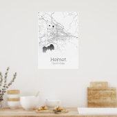 Hemet Map - Californië - City Map Poster (Keuken)