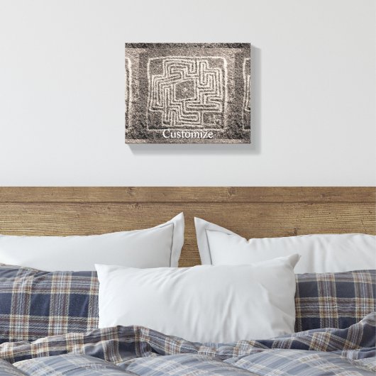 Hemet Maze Stone Thunder_Cove Canvas Afdruk (Insitu (Slaapkamer))