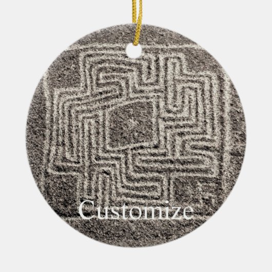 Hemet Maze Stone Thunder_Cove Keramisch Ornament (Voorkant)