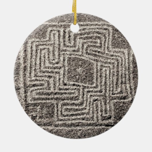 Hemet Maze Stone Thunder_Cove Keramisch Ornament (Achterkant)
