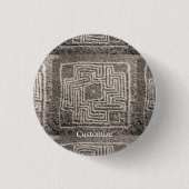 Hemet Maze Stone Thunder_Hoesje Ronde Button 3,2 Cm (Voorkant)