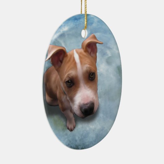 Hemi de Pit Bull Puppy Keramisch Ornament (Rechts)