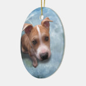 Hemi de Pit Bull Puppy Keramisch Ornament (Links)