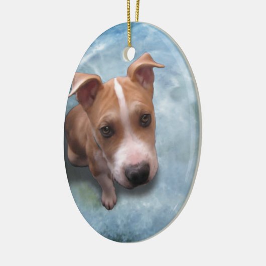 Hemi de Pit Bull Puppy Keramisch Ornament (Links)