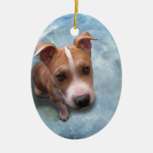 Hemi de Pit Bull Puppy Keramisch Ornament