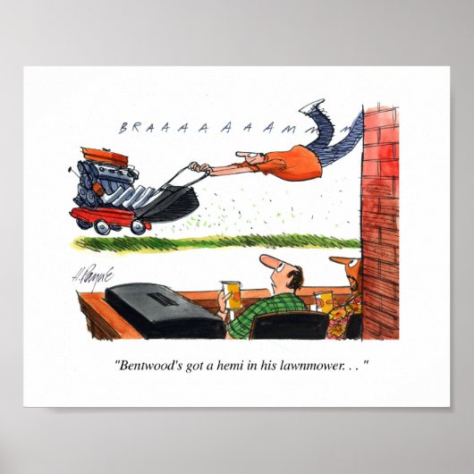 Hemi Mower Cartoon Poster (Voorkant)