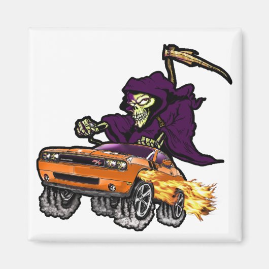 Hemi Oranje Challenger R/T magneet (Voorkant)