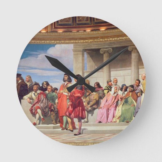 Hemicycle: Artiesten van alle leeftijden, details  Ronde Klok (Voorkant)