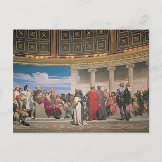 Hemicycle: Kunstenaars van alle leeftijden, detail Briefkaart (Voorkant)