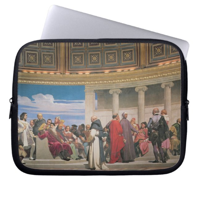 Hemicycle: Kunstenaars van alle leeftijden, detail Laptop Sleeve (Voorkant)