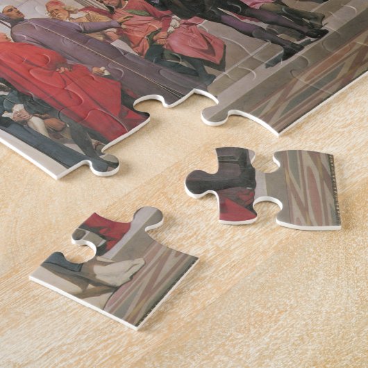 Hemicycle: Kunstenaars van alle leeftijden, detail Legpuzzel (Zijkant)