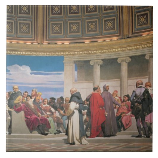 Hemicycle: Kunstenaars van alle leeftijden, detail Tegeltje (Voorkant)