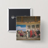 Hemicycle: Kunstenaars van alle leeftijden, detail Vierkante Button 5,1 Cm (Voorkant /achterkant)