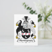 Hemingway Family Crest Briefkaart (Staand voorkant)