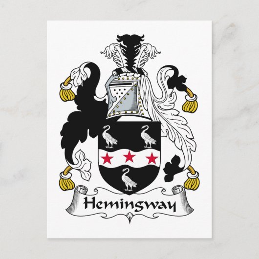 Hemingway Family Crest Briefkaart (Voorkant)
