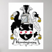 Hemingway Family Crest Poster (Voorkant)