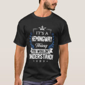 Hemingway Name T Shirt - Hemingway Aanduiding Name (Voorkant)