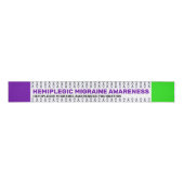 Hemiplegic Migraine Awareness Patroon Ribbon Grosgrain Lint (Voorkant)