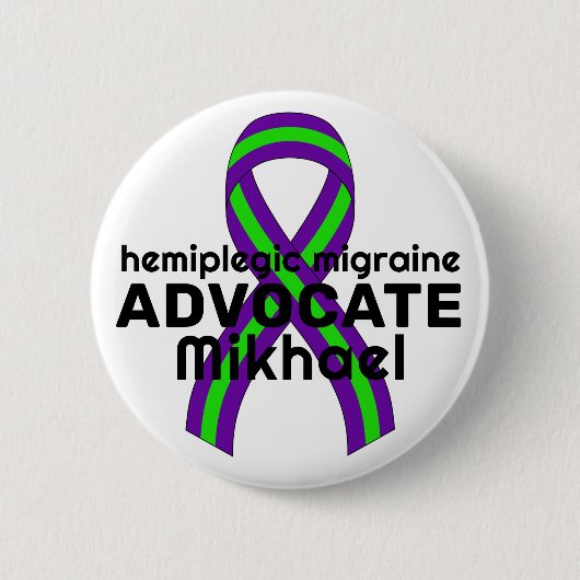 Hemiplegische migraine Advocate Witte Button (Voorkant)