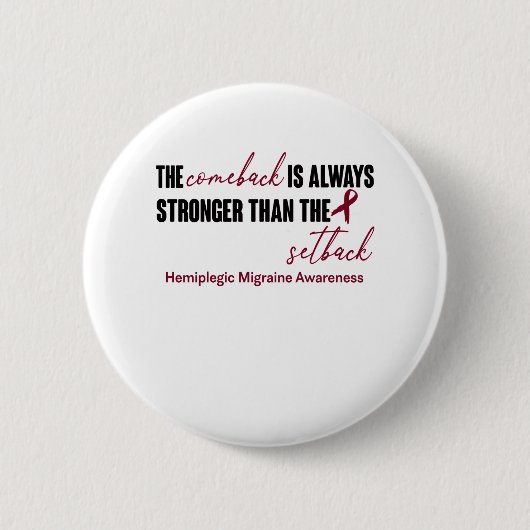 Hemiplegische migraine Awareness Ribbon Support Gi Ronde Button 5,7 Cm (Voorkant)