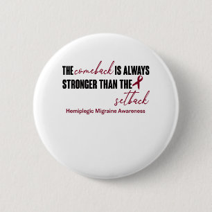 Hemiplegische migraine Awareness Ribbon Support Gi Ronde Button 5,7 Cm