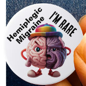 Hemiplegische Migraine Ik ben Zeldzame Badge Ronde Button 7,6 Cm