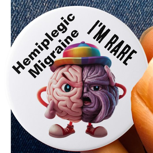 Hemiplegische Migraine Ik ben Zeldzame Badge Ronde Button 7,6 Cm
