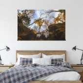 Hemlock Cliffs, Indiana in het najaar Canvas Afdruk (Insitu (Slaapkamer))