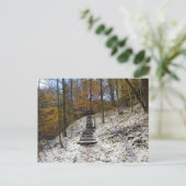 Hemlock Cliffs with Light Snow, Indiana Briefkaart (Staand voorkant)