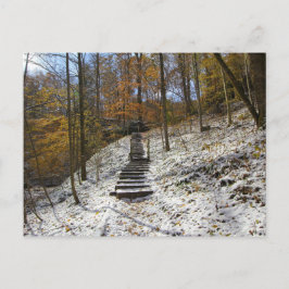 Hemlock Cliffs with Light Snow, Indiana Briefkaart