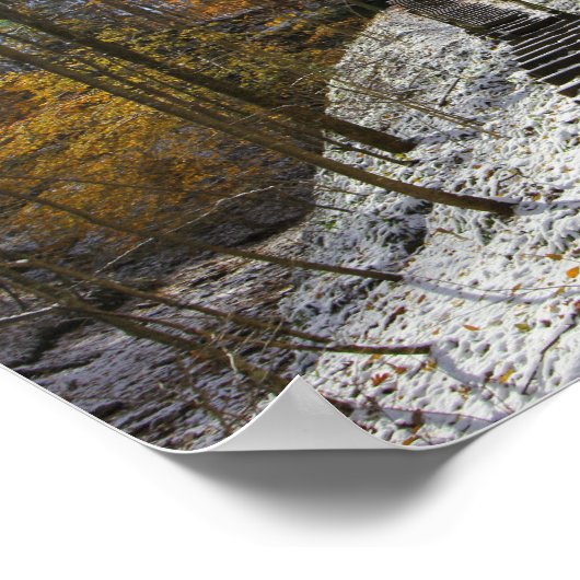 Hemlock Cliffs with Light Snow, Indiana Poster (Hoek)