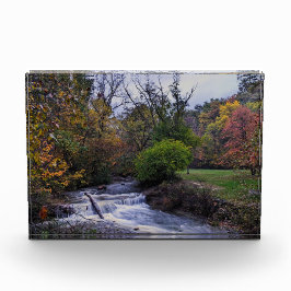 Hemlock Creek Herfsten op een mooie Herfst Ochtend Fotoblokken